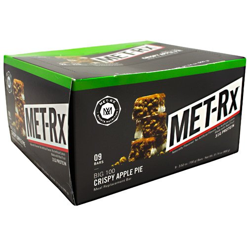 Met-Rx Big 100 Colossal - Crispy Apple Pie - Box Of 9 - 3.52 Oz