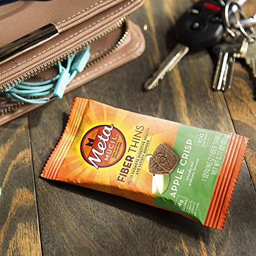 Metamucil Fiber Thins, Apple Crisp, 4 Boxes Of 12 Servings, Diet