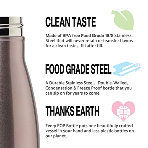 Meway 17Oz Sport Water Bottle 4 Pack Vacuum Insulated Stainless