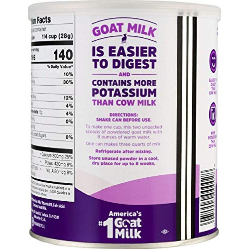 Meyenberg Whole Powdered Goat Milk 12 Ounce, Gluten Free, Non