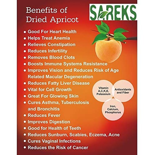 Sareks Dried Turkish Apricots / Good Source Of Vitamin E And Pot