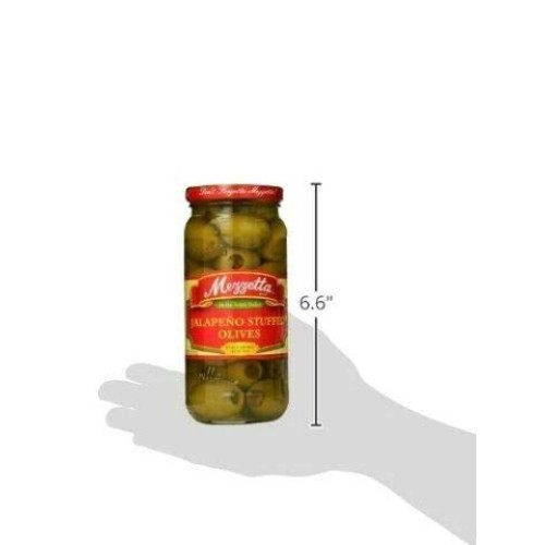 Mezzetta Jalapeno Stuffed Olives Premium Quality -10 Oz. Pack Of