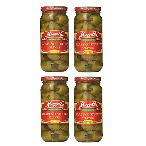 Mezzetta Jalapeno Stuffed Olives Premium Quality -10 Oz. Pack Of