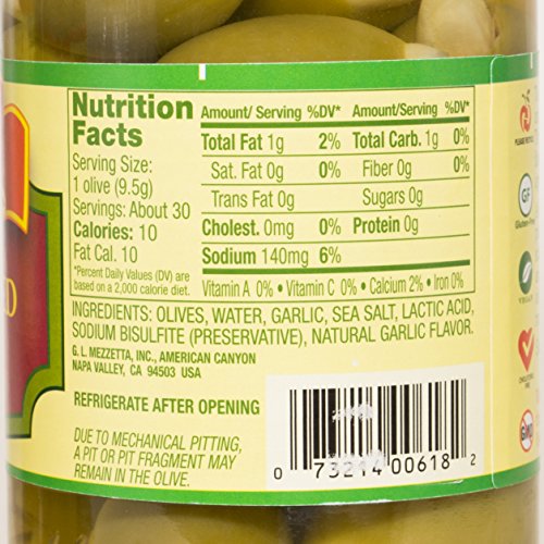 Martini Olives - 10 Ounce - 6 Per Case.