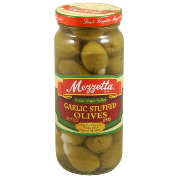Mezzetta Olive, Stuffed Garlic, 10-Ounce