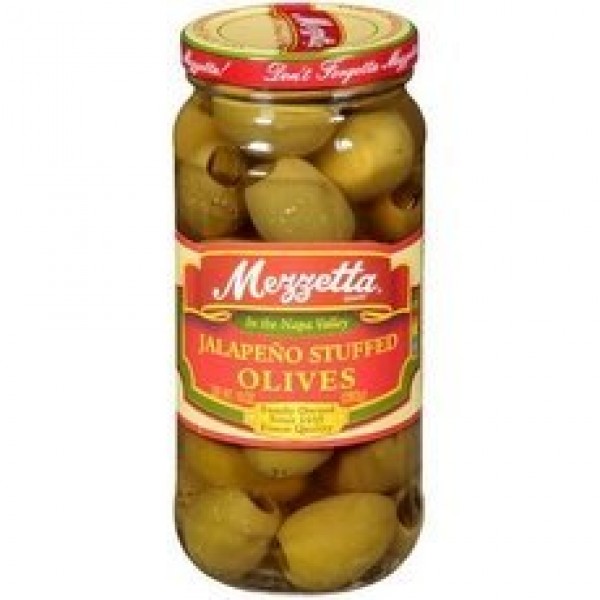 Mezzetta Jalapeno Stuffed Olives 10-Ounce Jars Pack Of 6