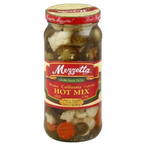 Mezzetta Hot Mix Vegetables - 16 Ounce - 6 Per Case.