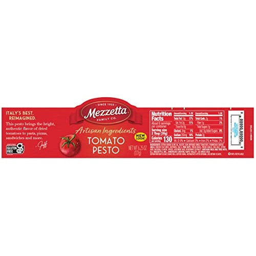 Mezzetta Artisan Ingredients Tomato Pesto, 6.25oz Pack of 6