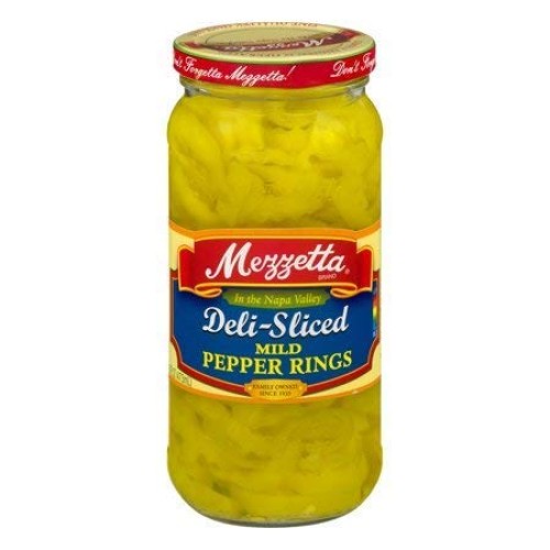 Mezzetta Deli-Sliced Mild Pepper Rings, 16 Oz Pack Of 3