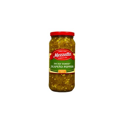 Mezzetta Diced Tamed Jalapeno Peppers, Medium Heat, 16-Ounce Jar...