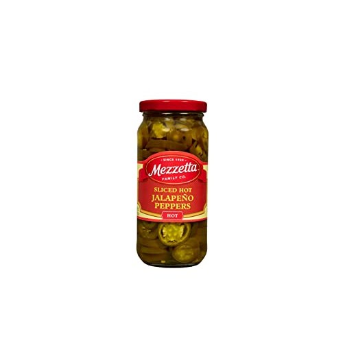 Mezzetta Sliced Hot Jalapeno Peppers, 16-Ounce Jar Pack of 6