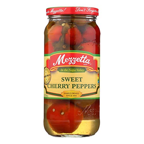 Mezzetta Sweet Cherry Peppers, 16 Oz Pack Of 6