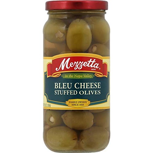 Glass Mezzetta Bleu Cheese Stuffed Olives, 9.5 Ouncepack Of 6
