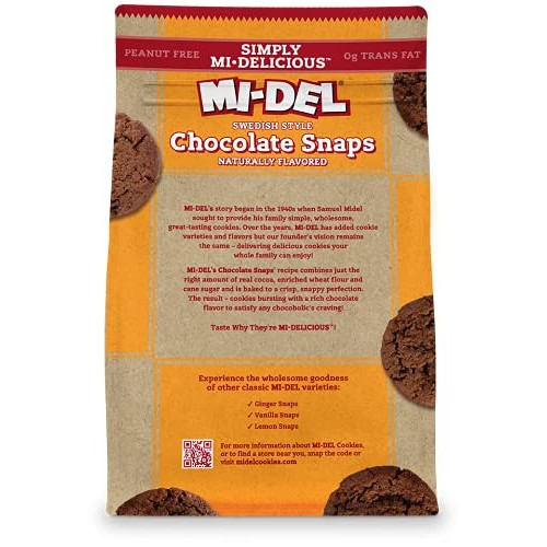 Mi-Del Swedish Style Cookies, Ginger Snaps, 10 Ounce Pack Of 8