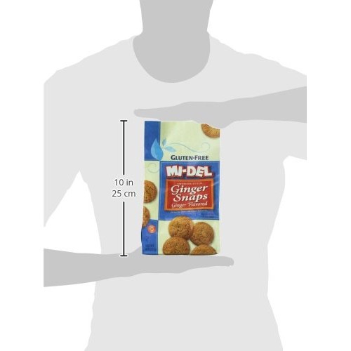 Mi-Del Gluten Free Cookies, Ginger Flavored Snaps, 8 Ounce