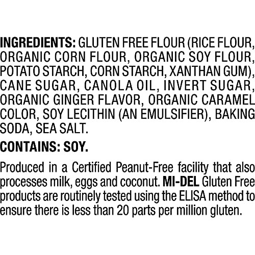 Mi-Del Gluten Free Ginger Snaps Cookies, 8 Oz. Bags, Pack Of 8