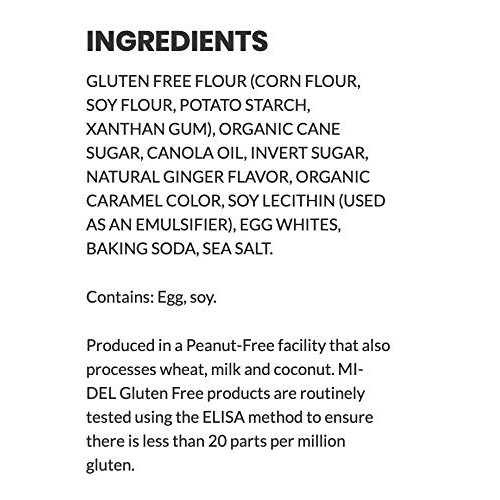 Mi-Del Gluten-Free Ginger Snaps Cookies, 8 Oz. Bags, Pack Of 8