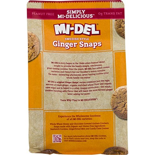 Mi-Del Swedish Style Cookies, Ginger Snaps, 10 Ounce Vlx-398,