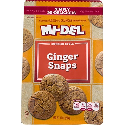 Mi-Del Swedish Style Cookies, Ginger Snaps, 10 Ounce Vlx-398,