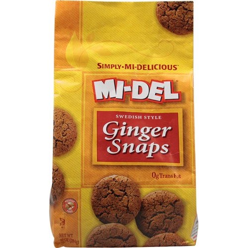 Mi-Del Swedish Style Cookies Ginger Snaps -- 10 Oz - 2 Pc