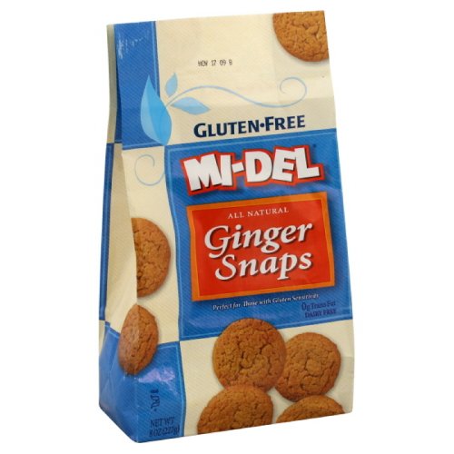 Midel Ginger Snaps Wheat Free, Gluten Free, 8-Ounces Pack Of6