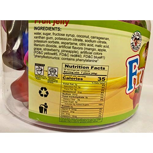 Mdm Fruit Jelly Jar Candy Assorted 35Pc 49.385Oz