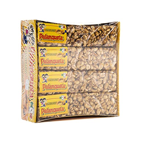 Mdm palanqueta peanut brittle bar 4.6oz 12ct tray cacahuate