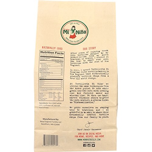 Mi Nina, Sea Salt White Corn Tortilla Chip, 12 Oz
