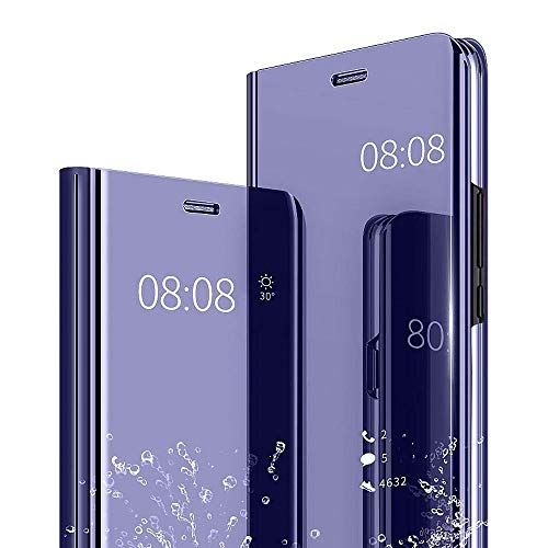 Mirror Standing Case For Samsung Galaxy A20E,Miagon Clear View P