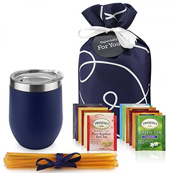 Tea Gift Set for Tea Lovers - Includes Double Insulated Tea Cup ...