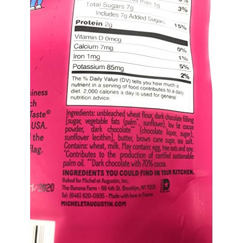 Michel Et Augustin Dark Chocolate Shortbread Cookies Squares, 4.
