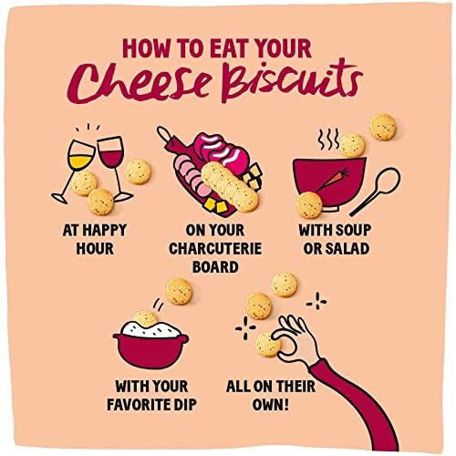 Michel et Augustin Gourmet Cheese Crackers, Crispy French Shortb...