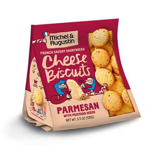 Michel et Augustin Gourmet Cheese Crackers, Crispy French Shortb...