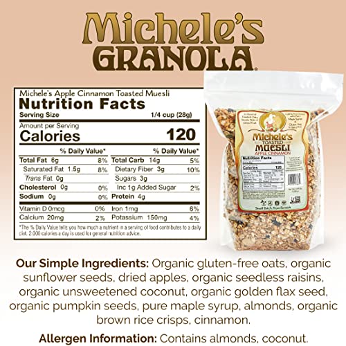 Micheles Granola Muesli, Apple Cinnamon Muesli, Gluten-Free, No...