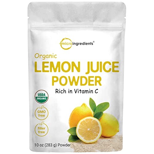 Micro Ingredients Organic Lemon Juice Powder, 8 Ounce, Rich In N