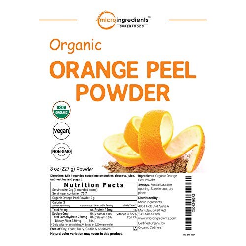 Organic Orange Peel Powder, 8 Ounce, Rich In Antioxidants And Im