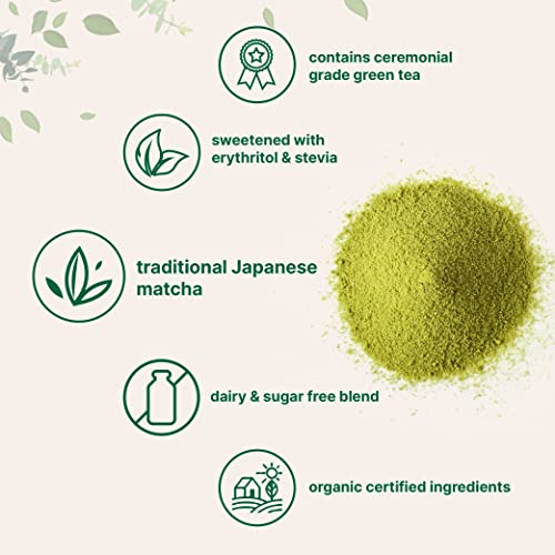 Organic Sweet Matcha Powder, 24 Ounce, Sugar Free Matcha Latte P...