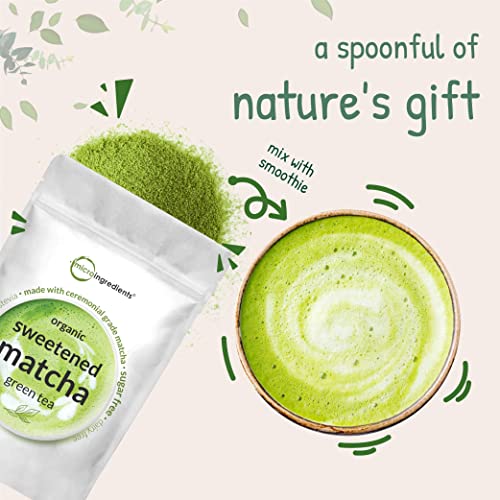 Organic Sweet Matcha Powder, 24 Ounce, Sugar Free Matcha Latte P...