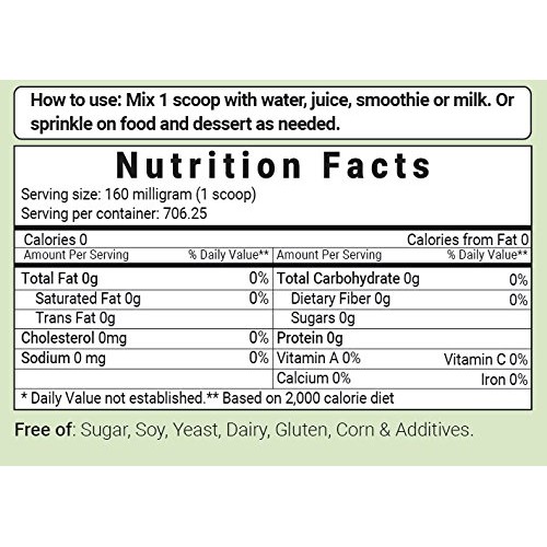 Pure Organic Stevia Powder, 4 Ounces, 706 Serving, 0 Calorie, Na