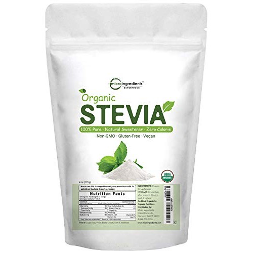 Pure Organic Stevia Powder, 4 Ounces, 706 Serving, 0 Calorie, Na