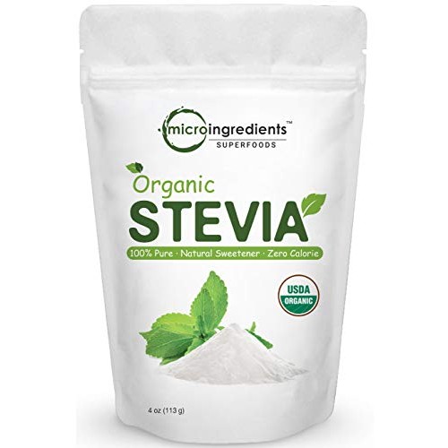 Pure Organic Stevia Powder, 4 Ounces, 706 Serving, 0 Calorie, Na