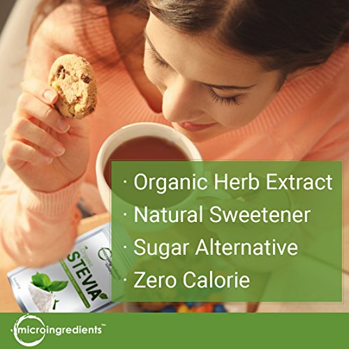 Pure Organic Stevia Powder, 8 Ounce, 1418 Serving, 0 Calorie, Na