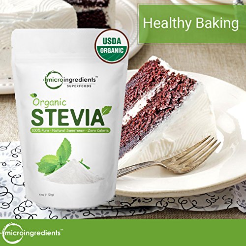 Pure Organic Stevia Powder, 8 Ounce, 1418 Serving, 0 Calorie, Na