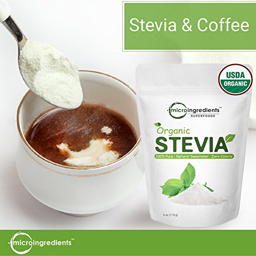Pure Organic Stevia Powder, 8 Ounce, 1418 Serving, 0 Calorie, Na