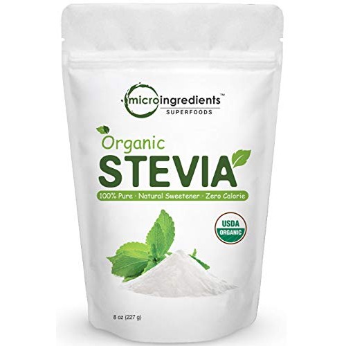 Pure Organic Stevia Powder, 8 Ounce, 1418 Serving, 0 Calorie, Na