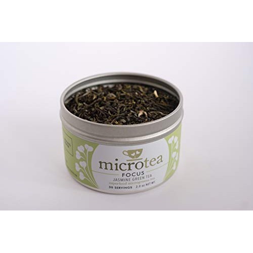 Microtea Focus - Natural Jasmine Green Focus Loose Leaf Tea + An