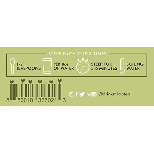 Microtea Focus - Natural Jasmine Green Focus Loose Leaf Tea + An