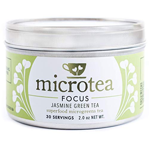 Microtea Focus - Natural Jasmine Green Focus Loose Leaf Tea + An