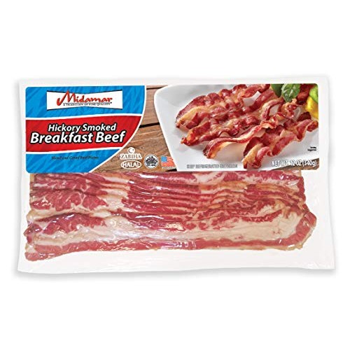 Halal Hickory Smoked Breakfast Beef Strips - 6, 12 Ounce Packages