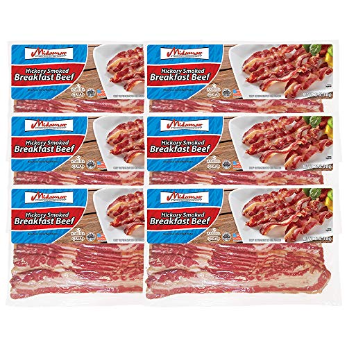 Halal Hickory Smoked Breakfast Beef Strips - 6, 12 Ounce Packages